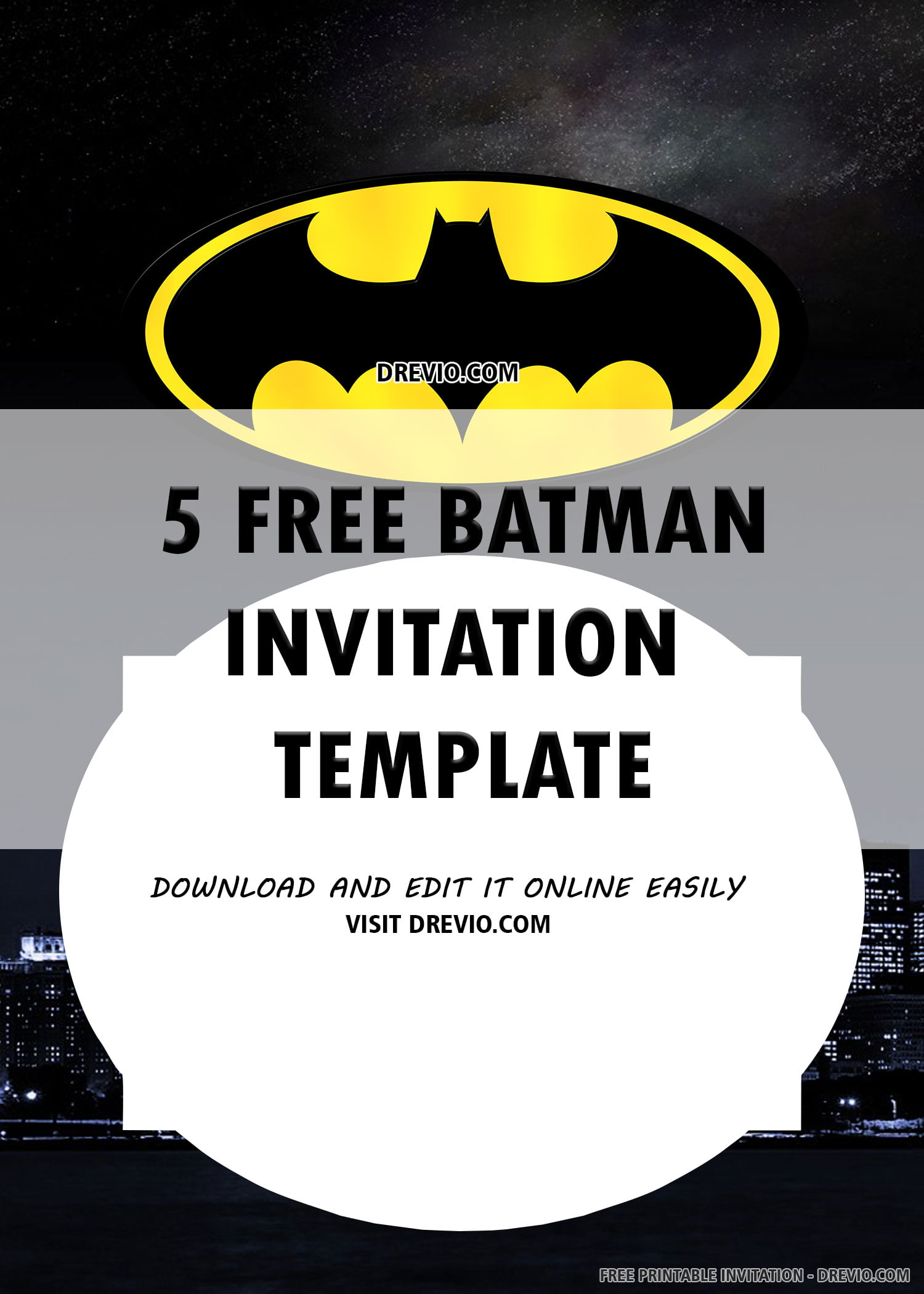 Batman Invitation 6 Download Hundreds FREE PRINTABLE Birthday 