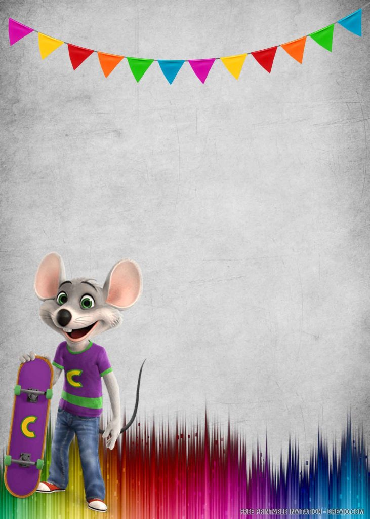 Invitation Template of (FREE PRINTABLE) – Chuck E Cheese Birthday Invitation Template 3