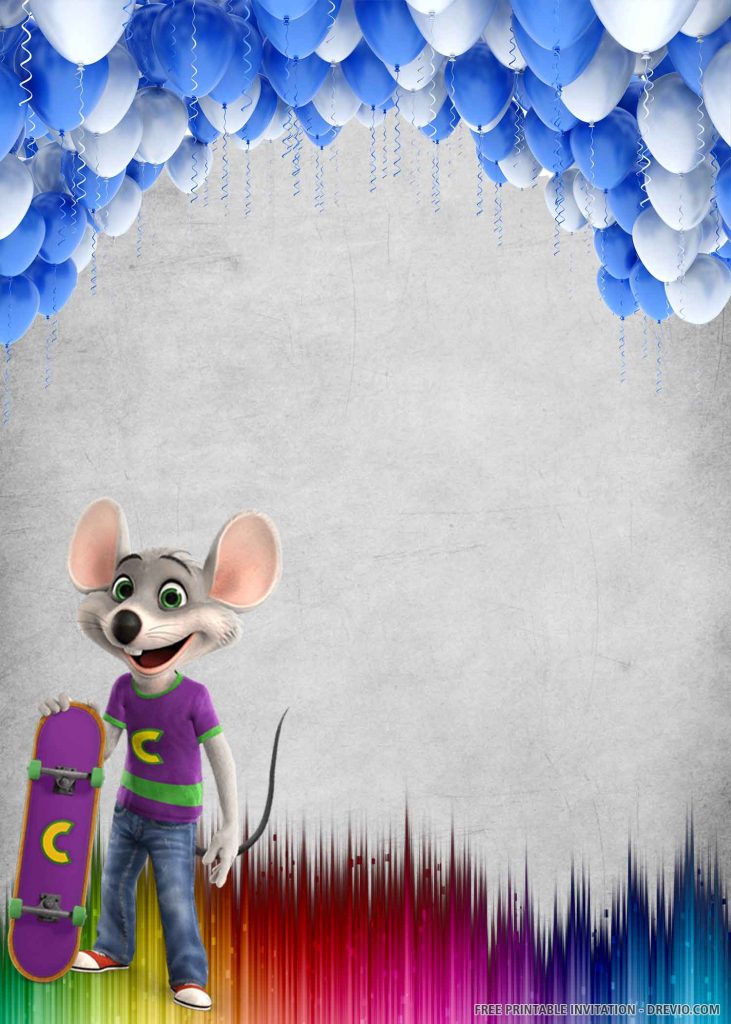 Invitation Template of (FREE PRINTABLE) – Chuck E Cheese Birthday Invitation Template 1