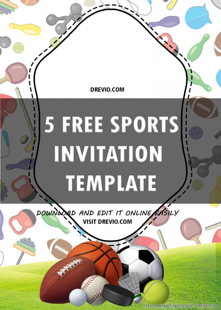 Invitation Template of (FREE PRINTABLE) Favorite Sports Birthday Invitation Template 3