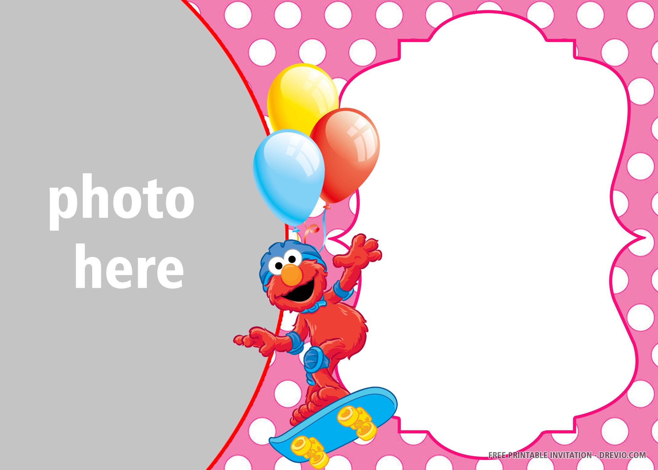 Free Printable Elmo Birthday Invitation Templates  Download With Elmo Birthday Card Template