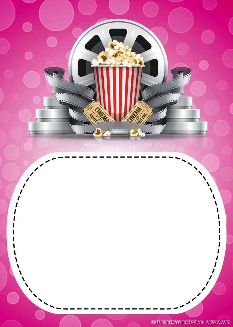 Free Printable Pink Movie Invitation Templates | Download Hundreds FREE ...