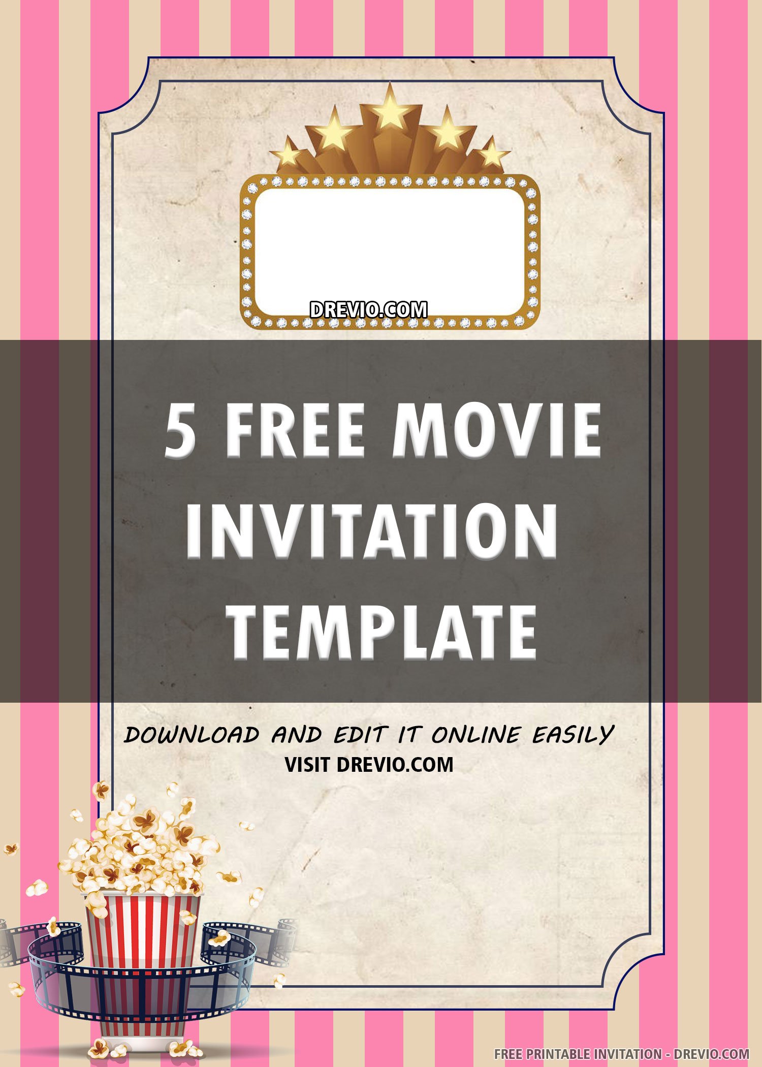 Free Printable Movie Night Invitation Template Download Hundreds Free Printable Birthday Invitation Templates