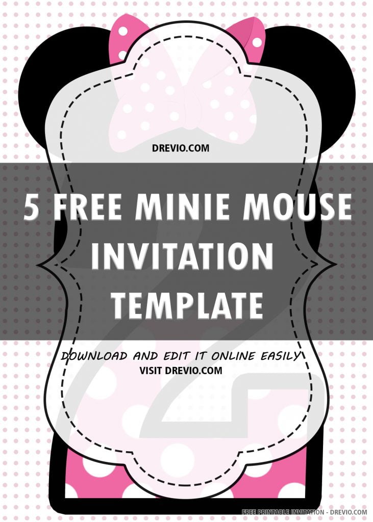 Invitation Template of (FREE PRINTABLE) Minnie Mouse Birthday Invitation Template 4