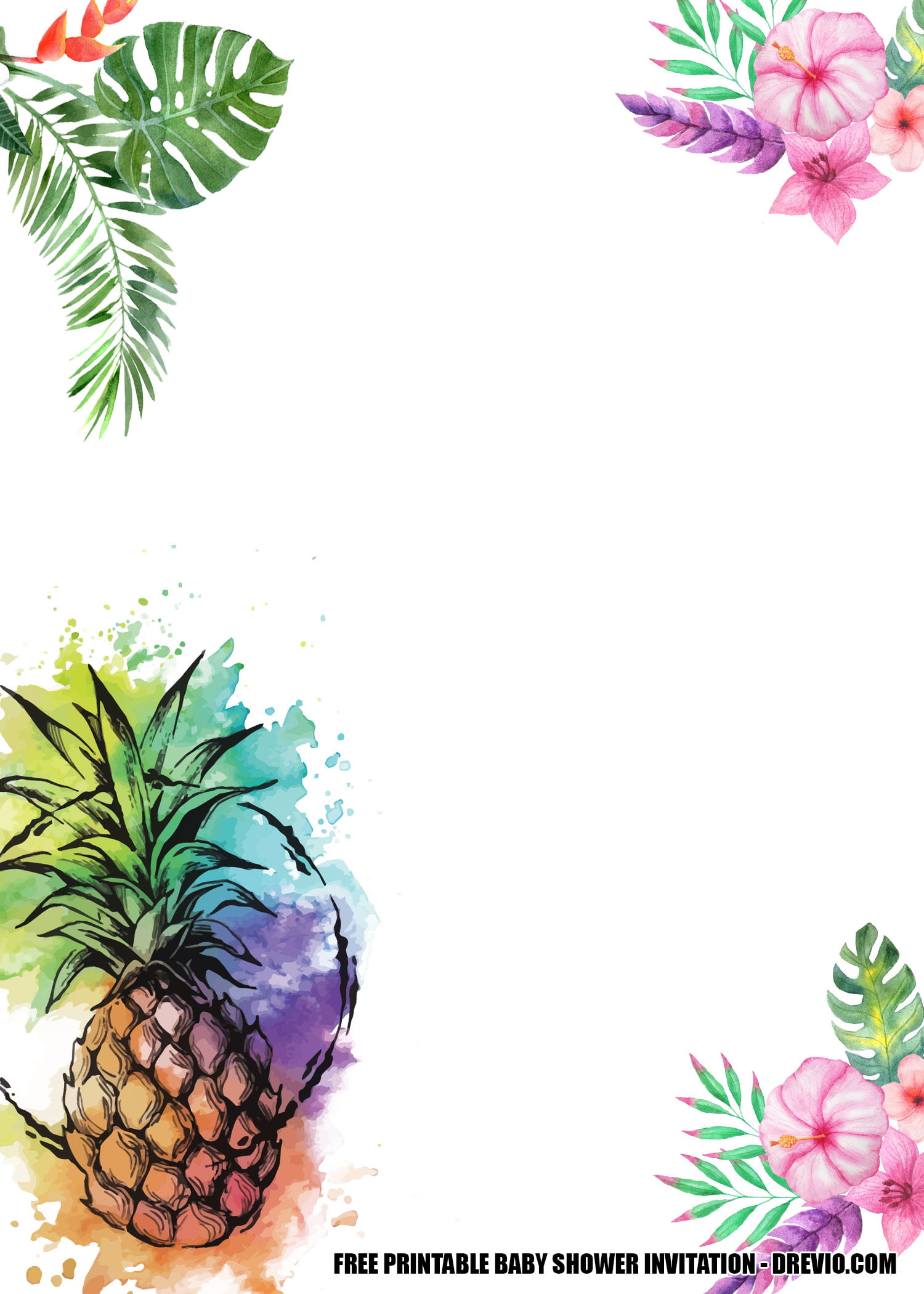 11 Free Hawaiian Pineapple Invitation Templates Download Hundreds Free Printable Birthday Invitation Templates