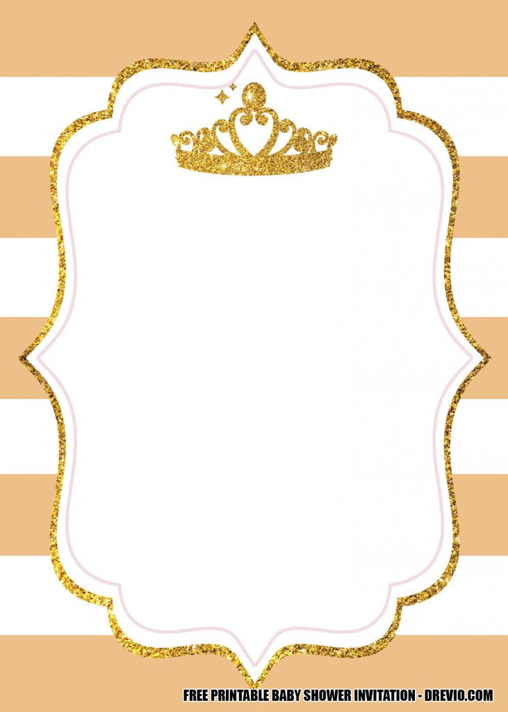 Invitation Template of 13+ FREE Pink and Gold Princess Crown Themed Invitation Templates 10