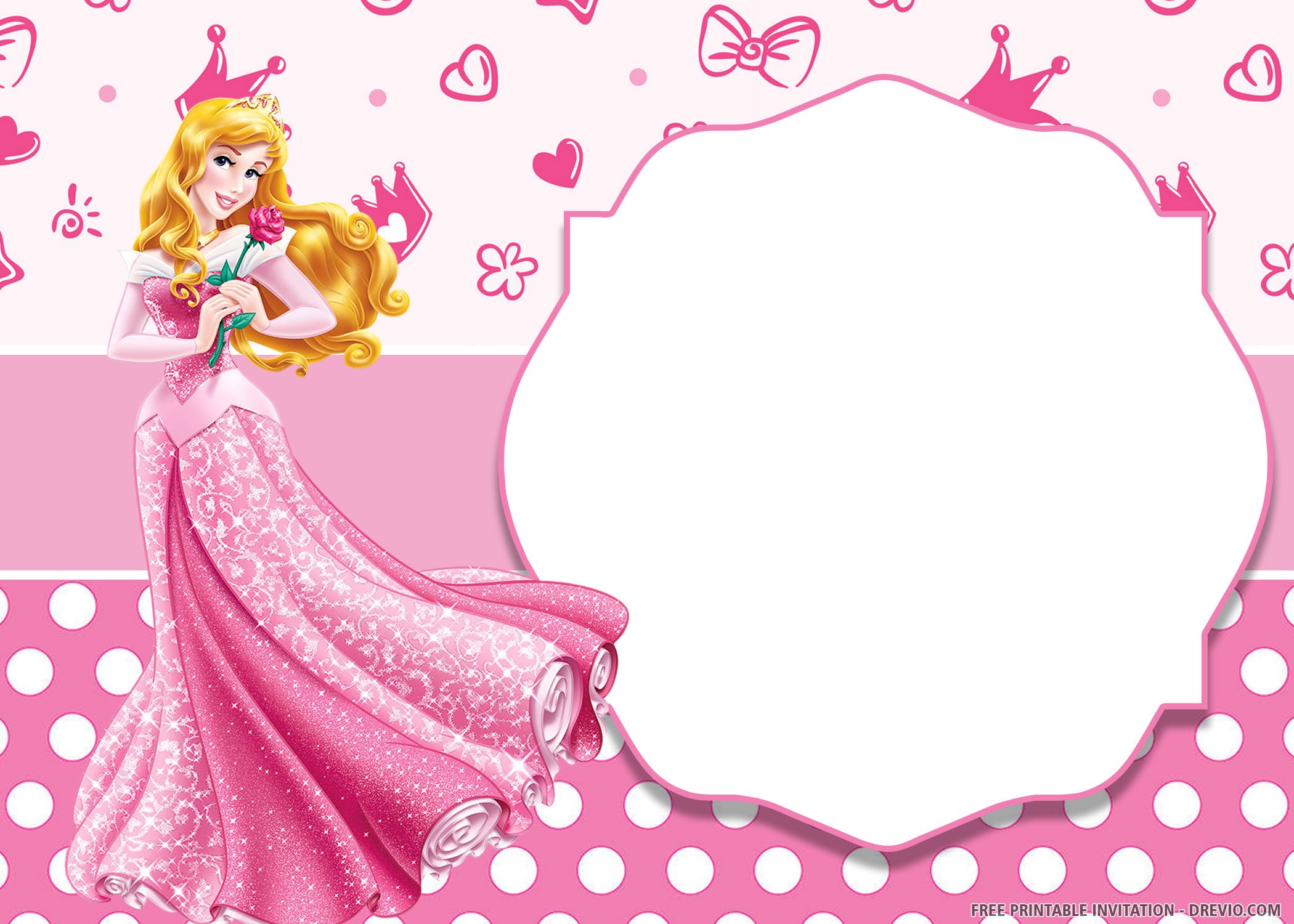 Free Printable Beautiful Princess Invitation Templates Download
