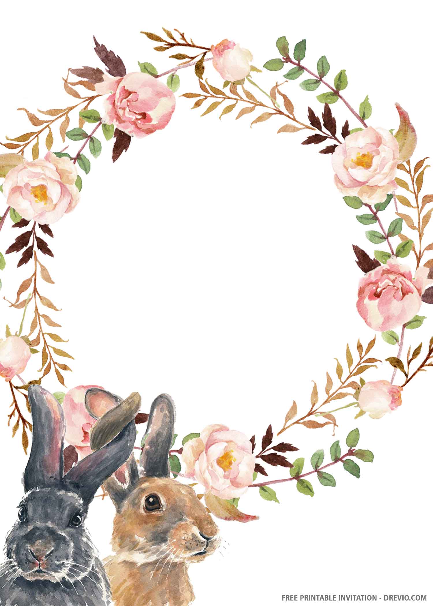 Free Printable Cute Bunny Birthday Invitation Template Download Hundreds Free Printable Birthday Invitation Templates