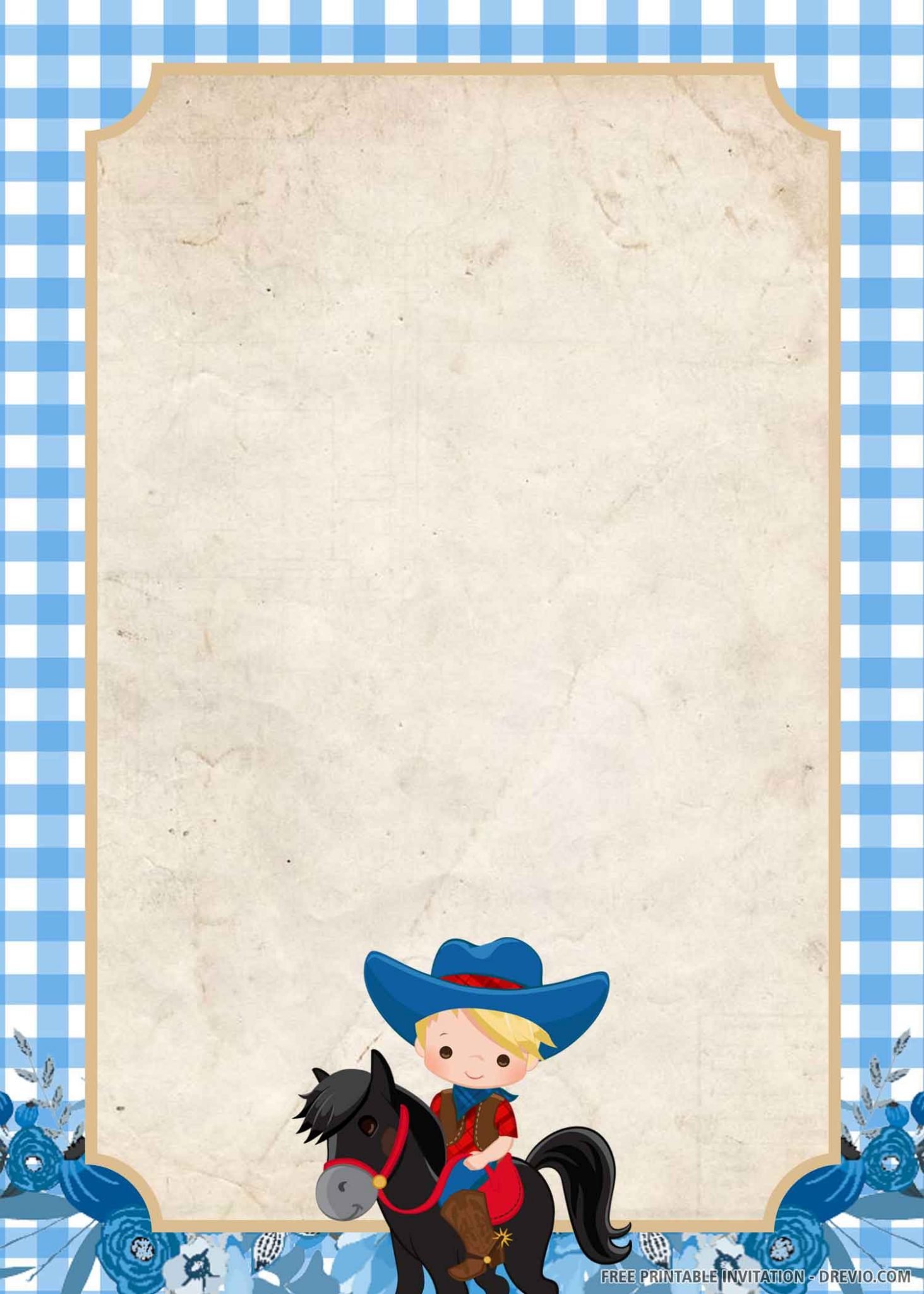 (FREE PRINTABLE) – Horse Riding Birthday Invitation Template | Download ...