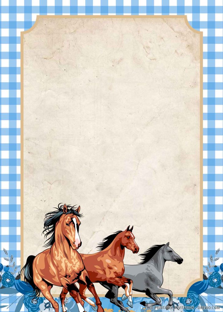 Invitation Template of (FREE PRINTABLE) – Horse Riding Birthday Invitation Template 5