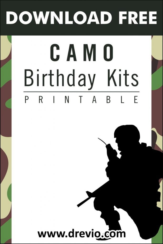 Invitation Template of (FREE PRINTABLE) - Camo Birthday Party Kits Templates 7