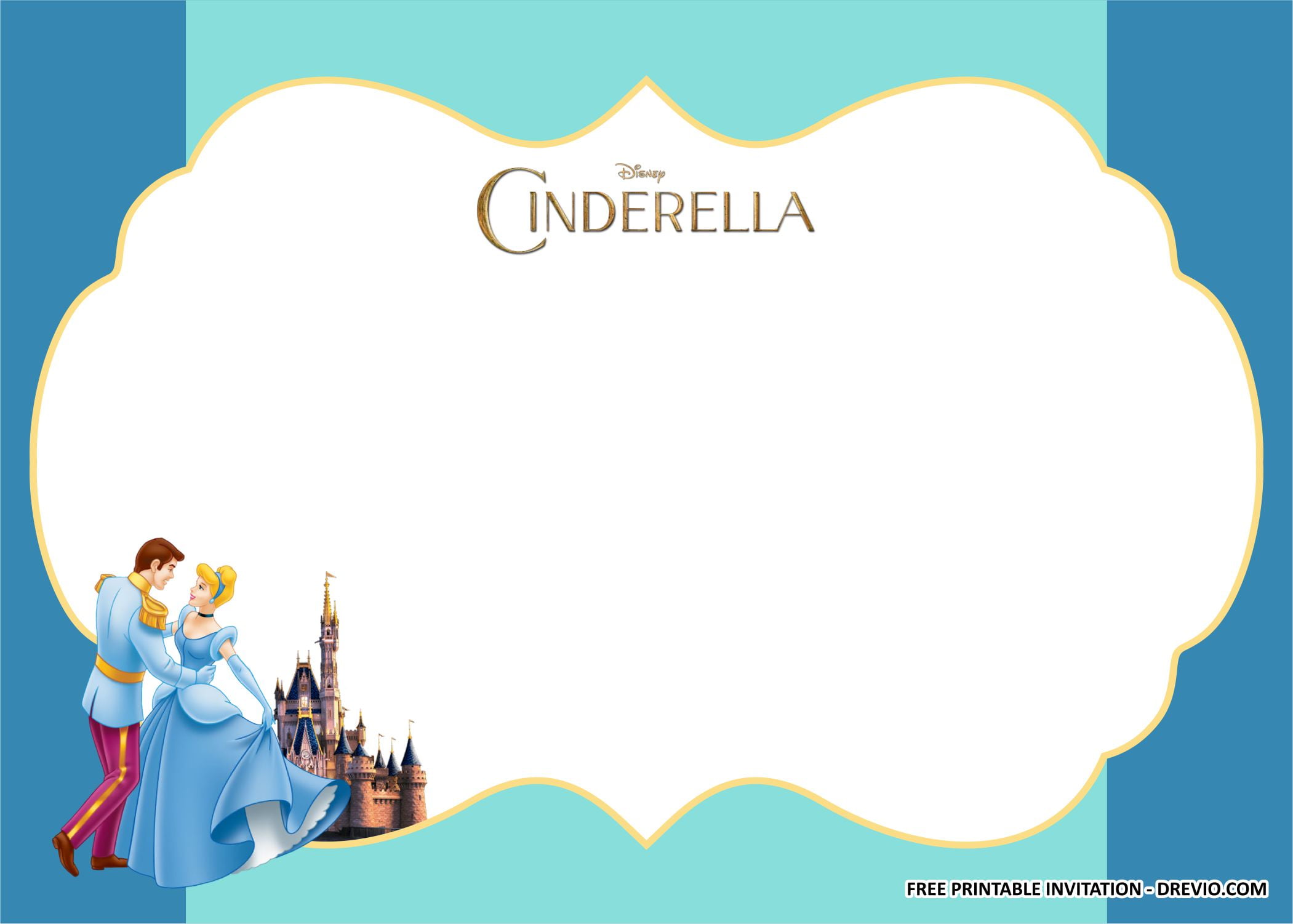  FREE PRINTABLE Cinderella Birthday Kits Templates Download 