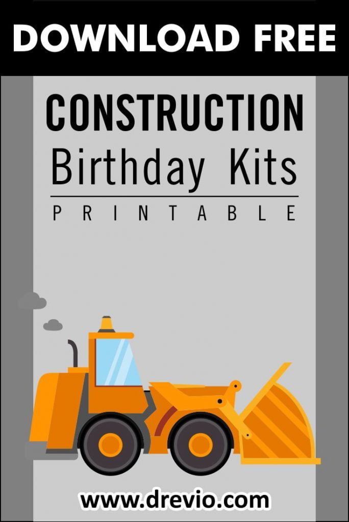 Invitation Template of (FREE PRINTABLE) - Construction Party Kits Templates 7