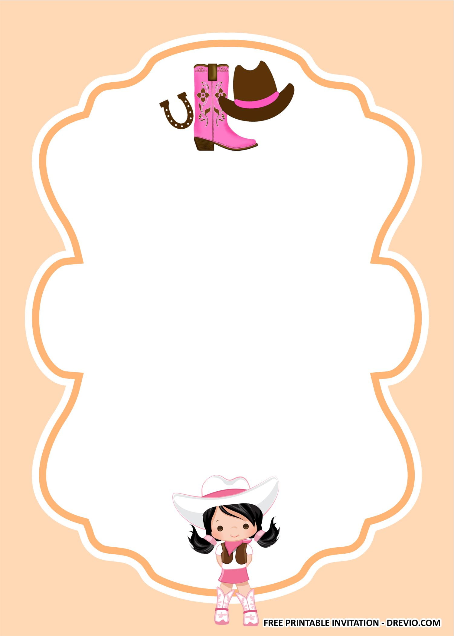 (FREE PRINTABLE) – Cowgirl Birthday Party Kits Templates | Download