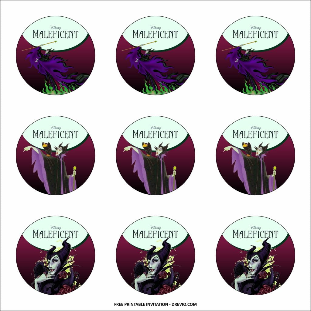 Invitation Template of (FREE PRINTABLE) - Disney Maleficent Birthday Party Kits Templates 5