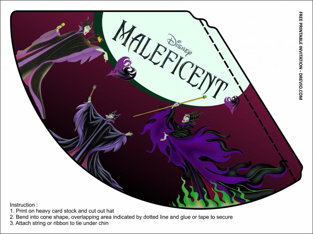 Invitation Template of (FREE PRINTABLE) - Disney Maleficent Birthday Party Kits Templates 6