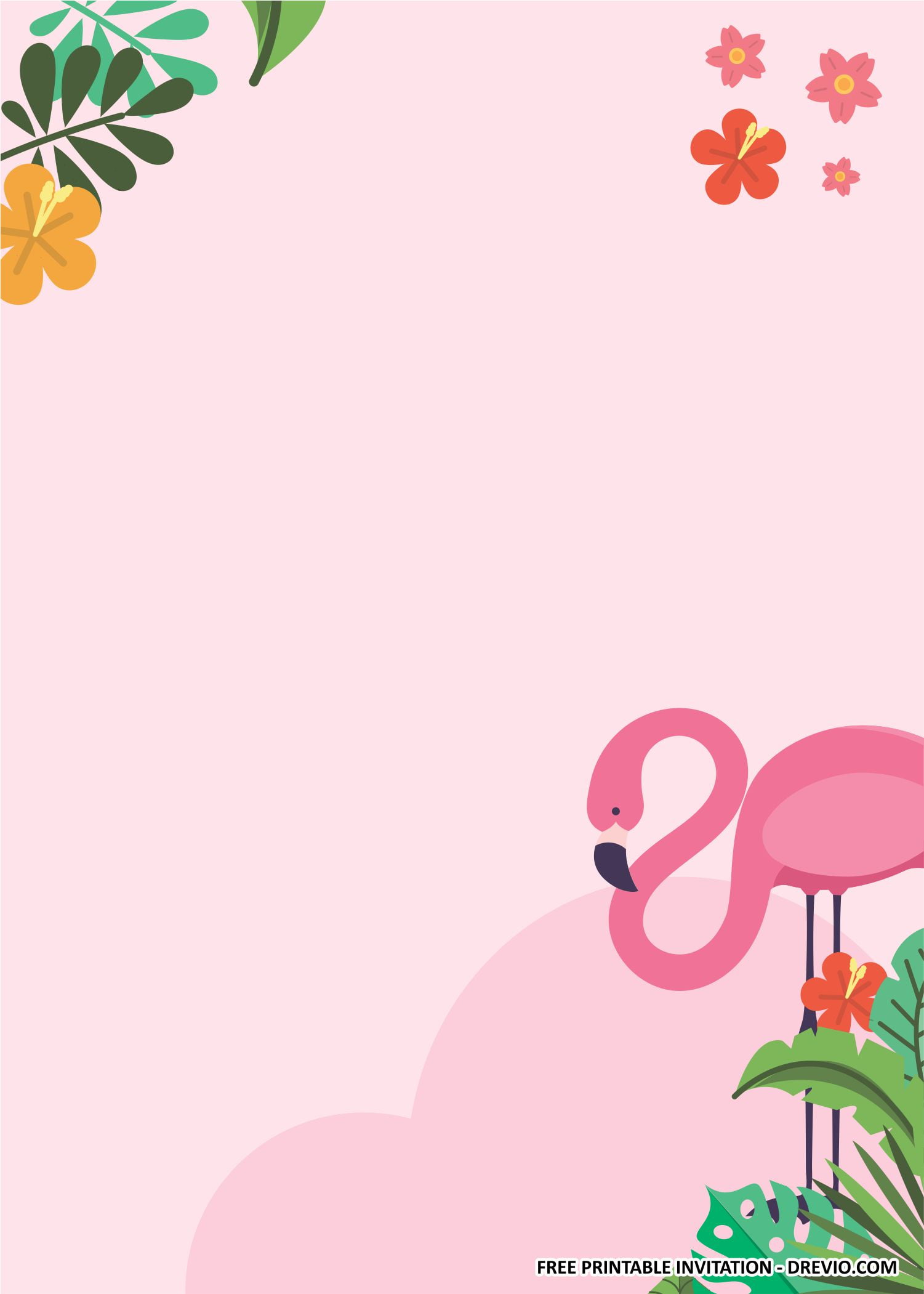 Free Printable Flamingo Birthday Party Kits Templates Download Hundreds Free Printable Birthday Invitation Templates