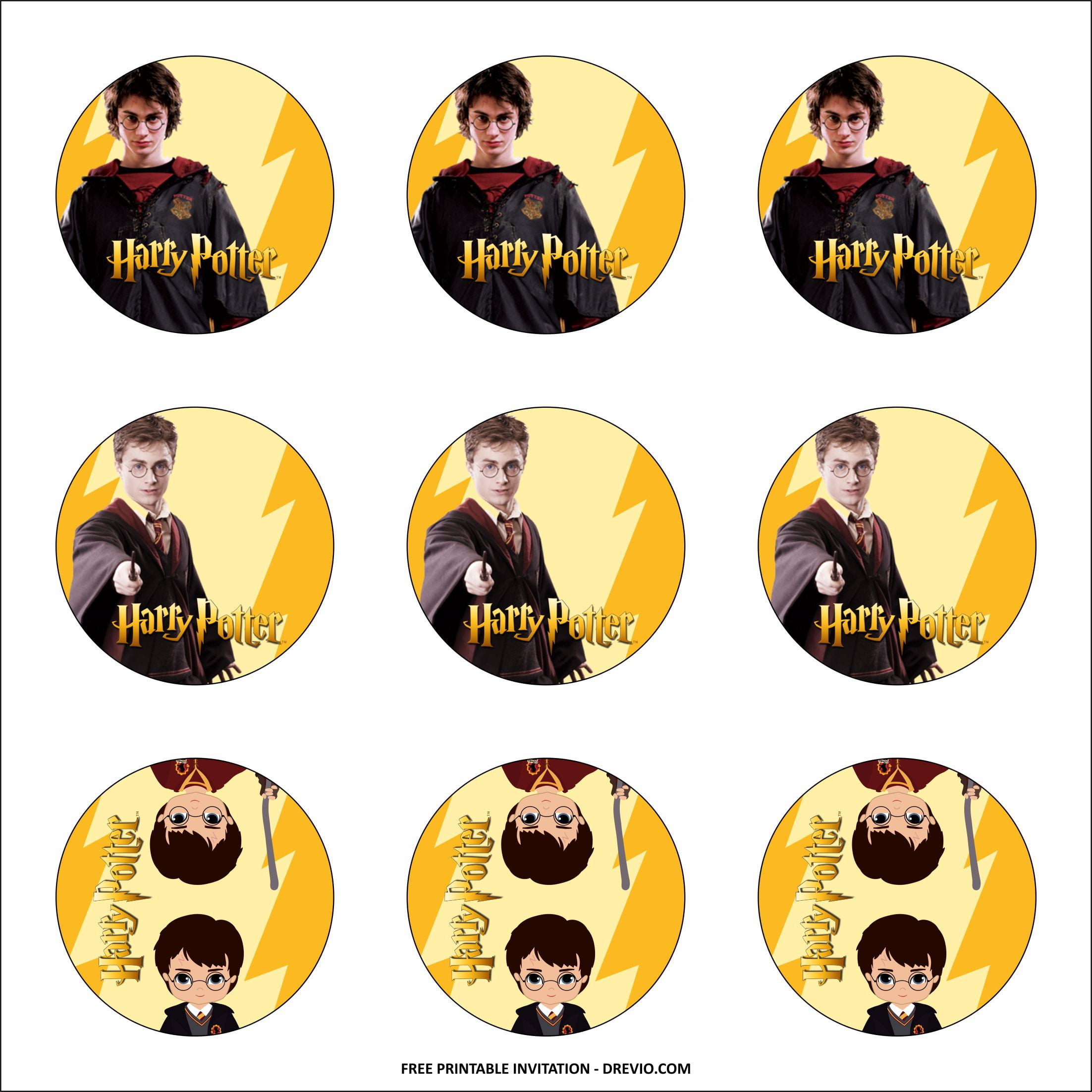 Cartoon Harry Potter: Free Printable Cake Toppers - Oh My Fiesta! for Geeks
