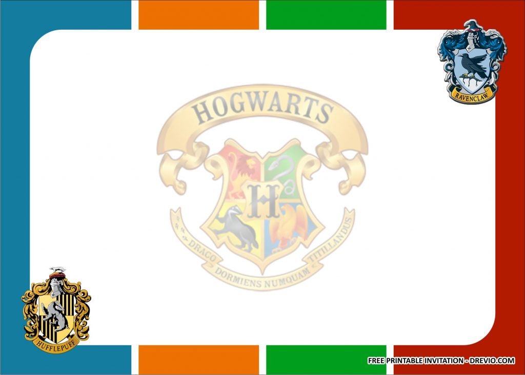 Invitation Template of (FREE PRINTABLE) - Hogwarts Birthday Party Kits Templates 2