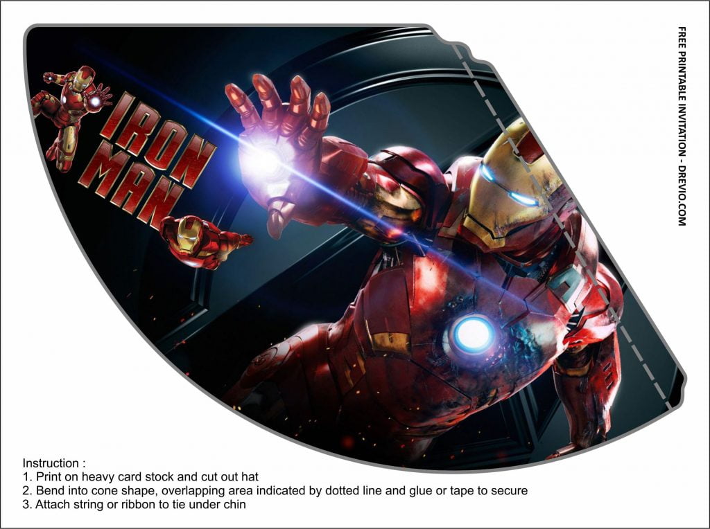 Invitation Template of (FREE PRINTABLE) - Iron Man Birthday Party Kits Templates 6