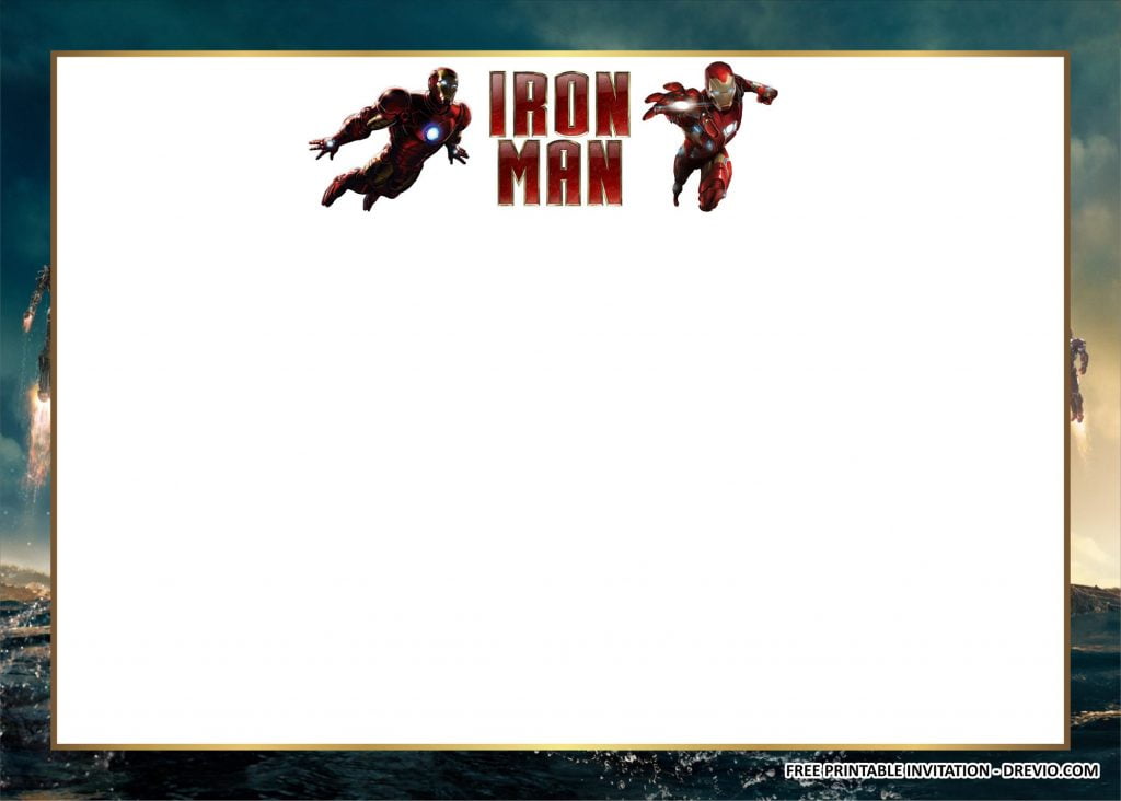 Invitation Template of (FREE PRINTABLE) - Iron Man Birthday Party Kits Templates 1