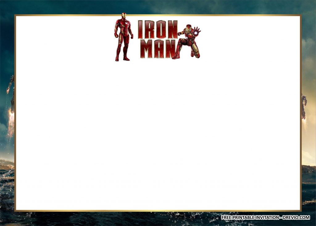 Invitation Template of (FREE PRINTABLE) - Iron Man Birthday Party Kits Templates 2