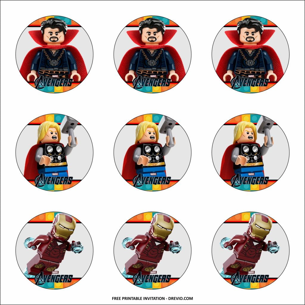 Invitation Template of (FREE PRINTABLE) - Lego Avengers Birthday Kits Templates 5