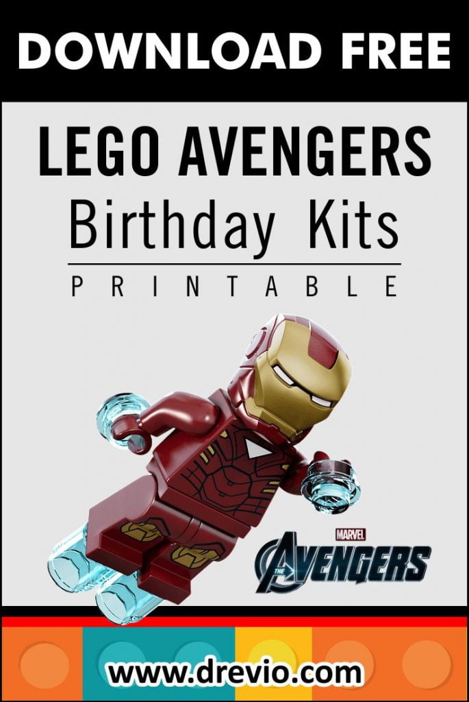 Invitation Template of (FREE PRINTABLE) - Lego Avengers Birthday Kits Templates 7