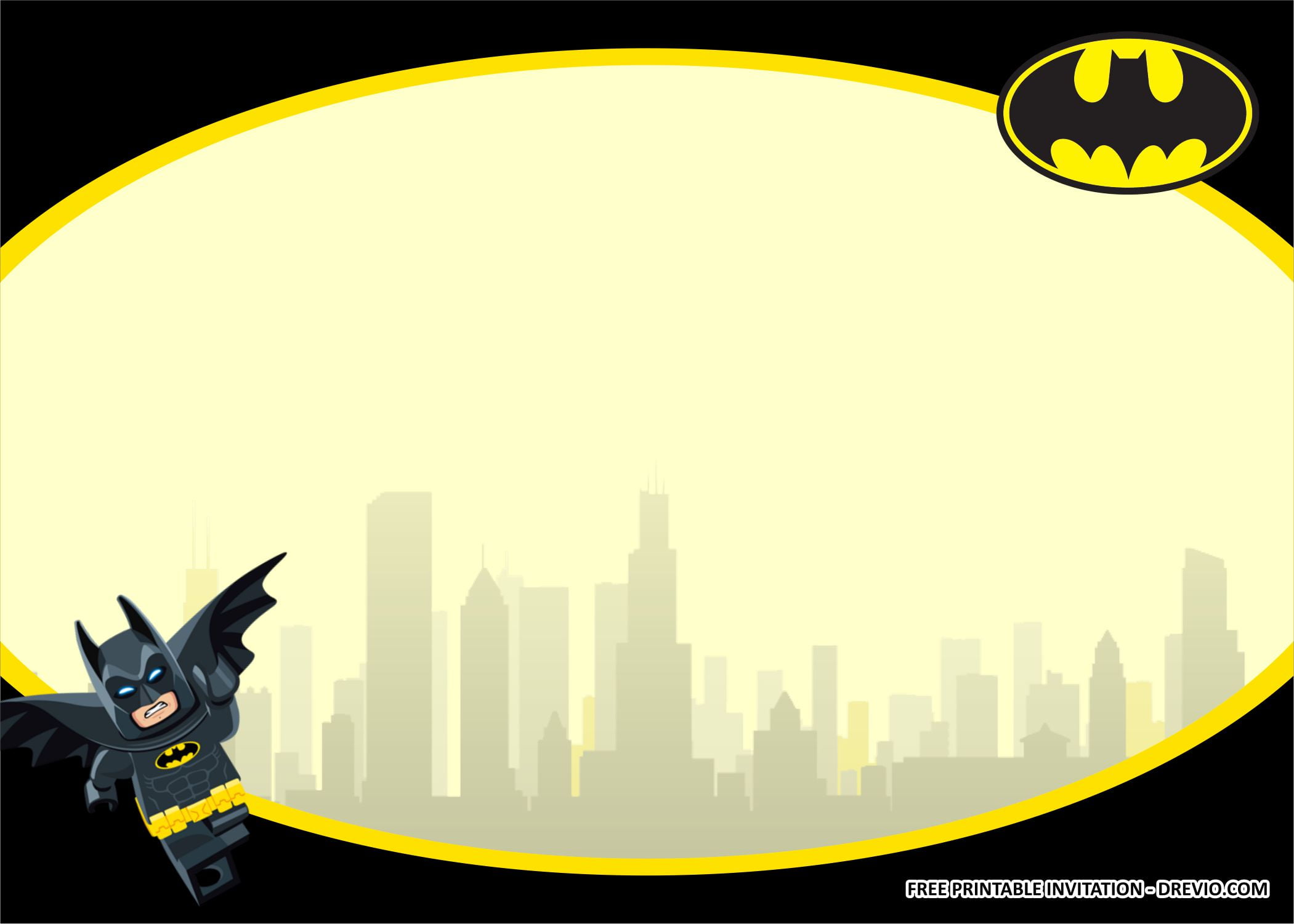 FREE PRINTABLE) – Lego Batman Birthday Kits Templates  Download Inside Batman Birthday Card Template