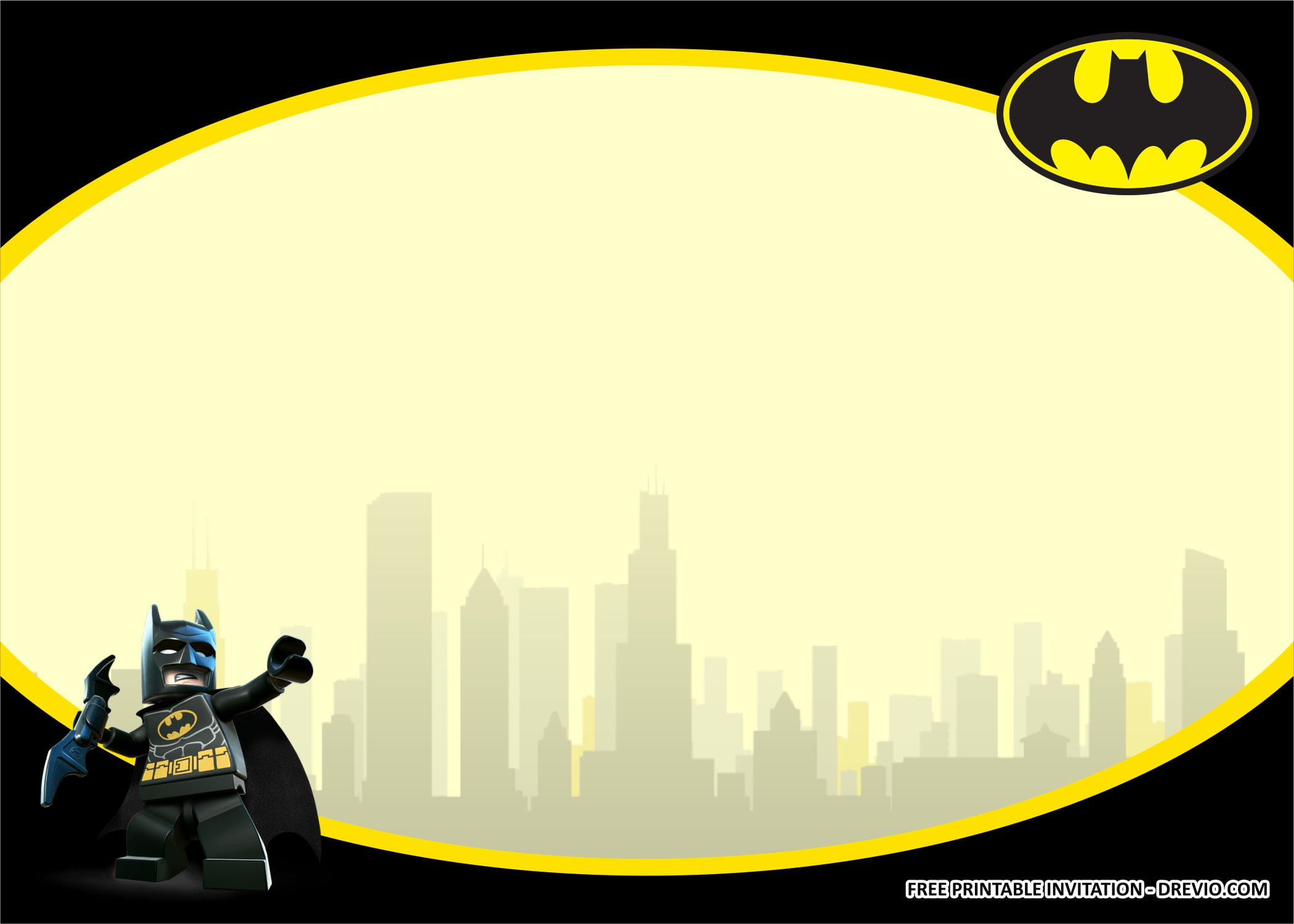 (FREE PRINTABLE) – Lego Batman Birthday Kits Templates | Download