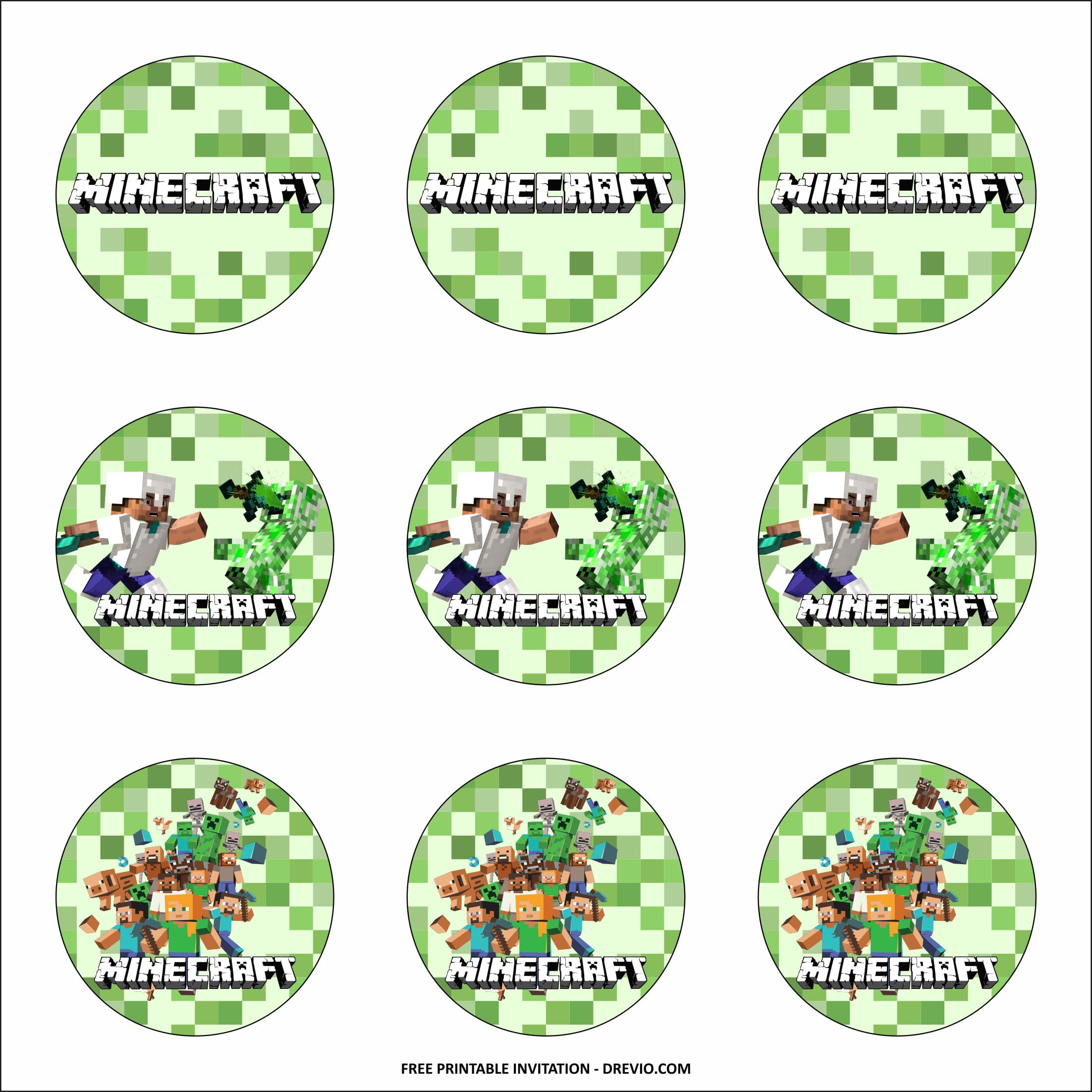 Minecraft Cupcake Toppers Printable Summafinance