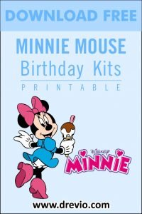 (FREE PRINTABLE) – Minnie Mouse Birthday Party Kits Template | Download ...