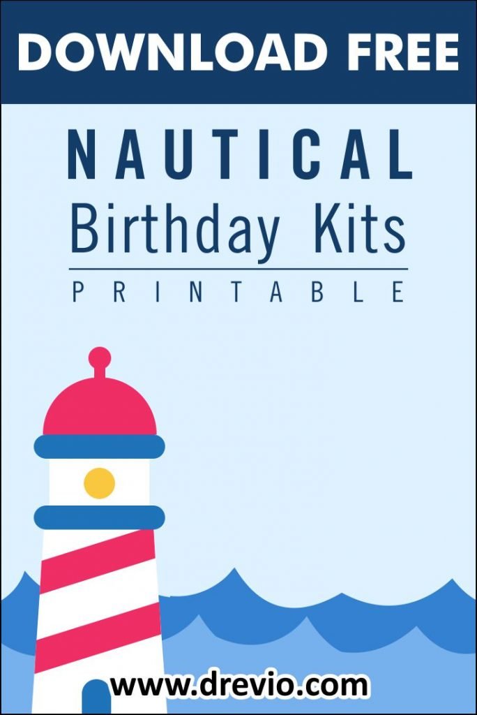 Invitation Template of (FREE PRINTABLE) - Nautical Birthday Party Kits Templates 7