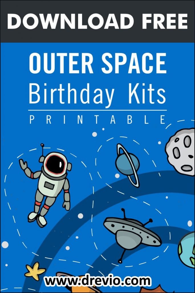 Invitation Template of (FREE PRINTABLE) - Outer-Space Birthday Party Kits Templates 7