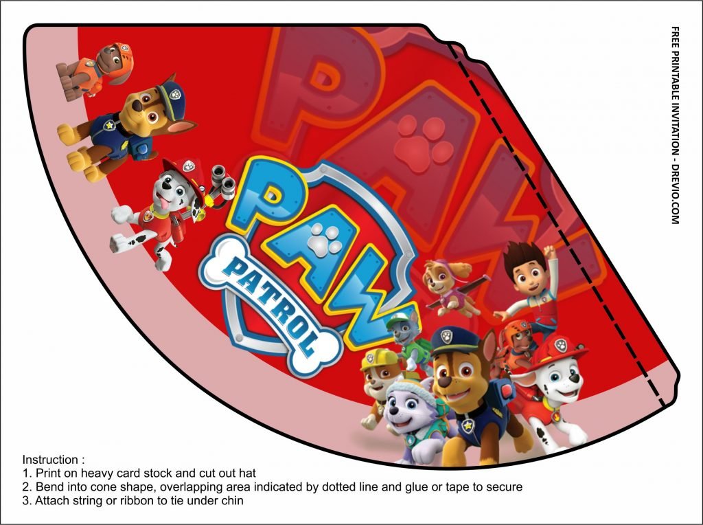 Invitation Template of (FREE PRINTABLE) - Paw Patrol Birthday Party Kits Template 6