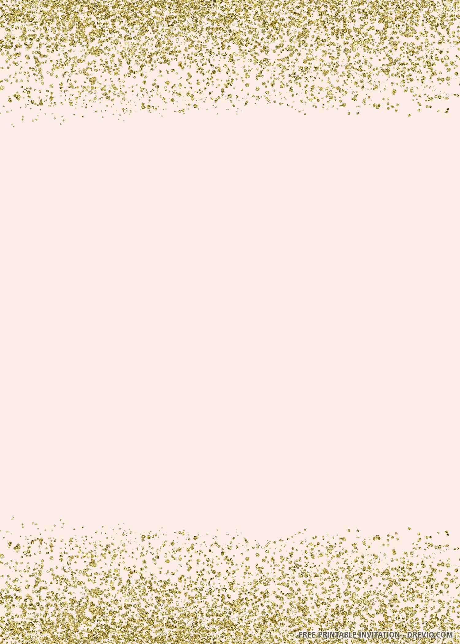 (FREE PRINTABLE) Pink and Gold Wedding Invitation Templates