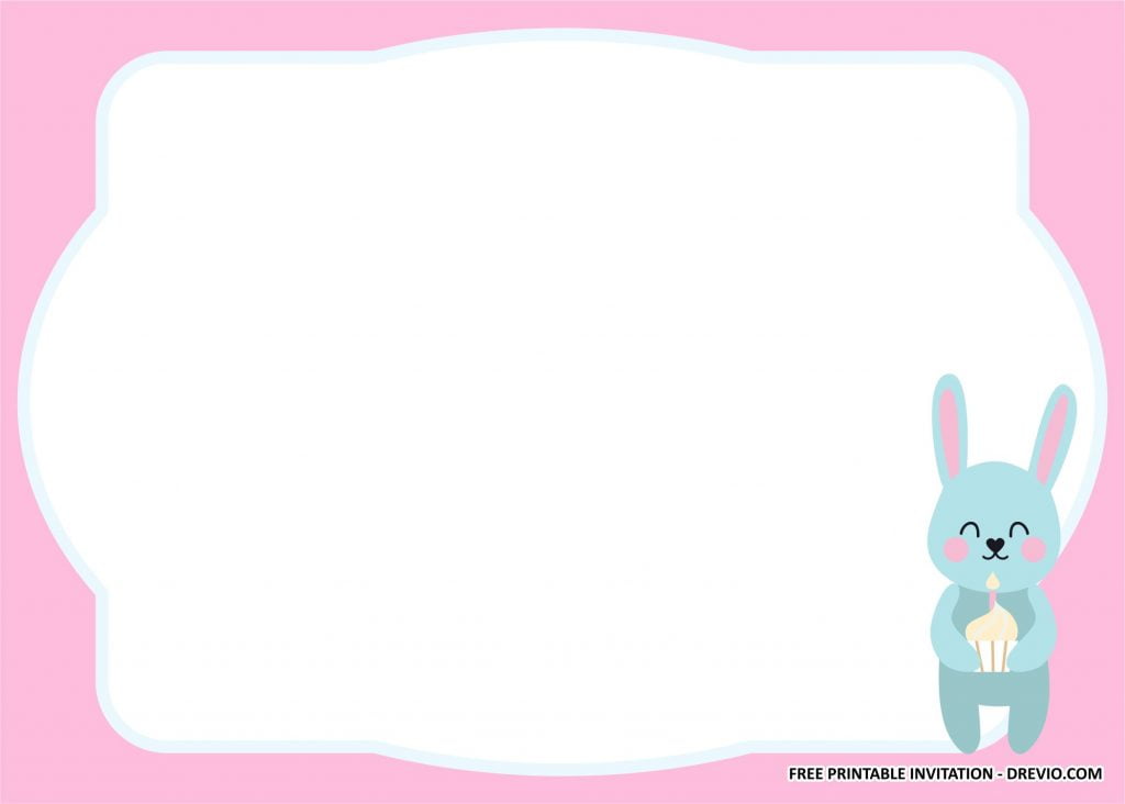 Invitation Template of (FREE PRINTABLE) - Rabbit Birthday Kits Templates 2