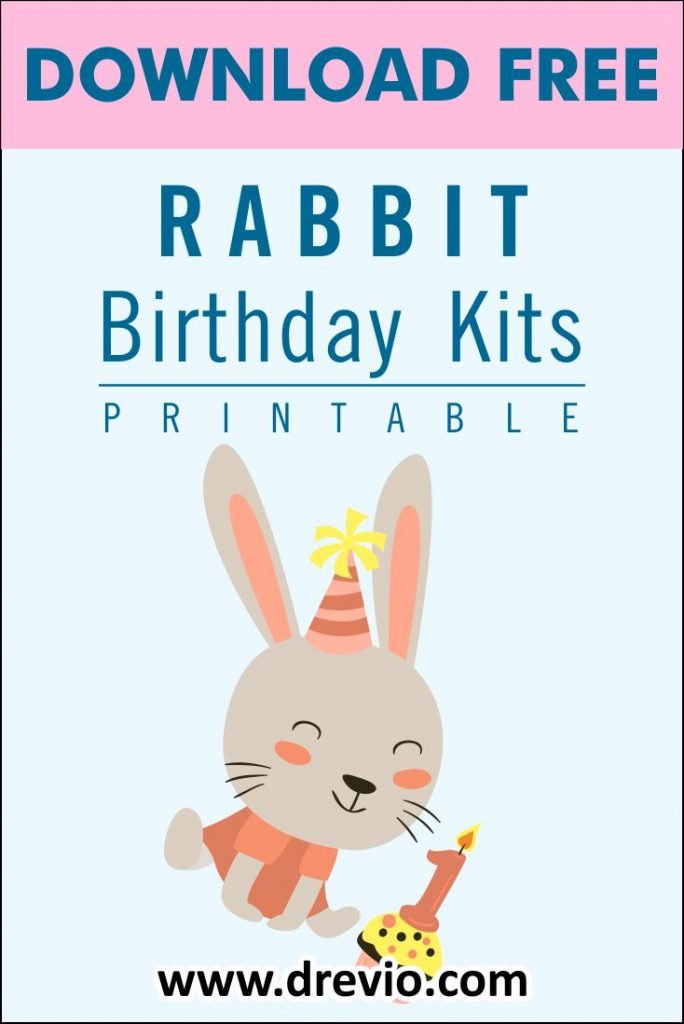 Invitation Template of (FREE PRINTABLE) - Rabbit Birthday Kits Templates 7