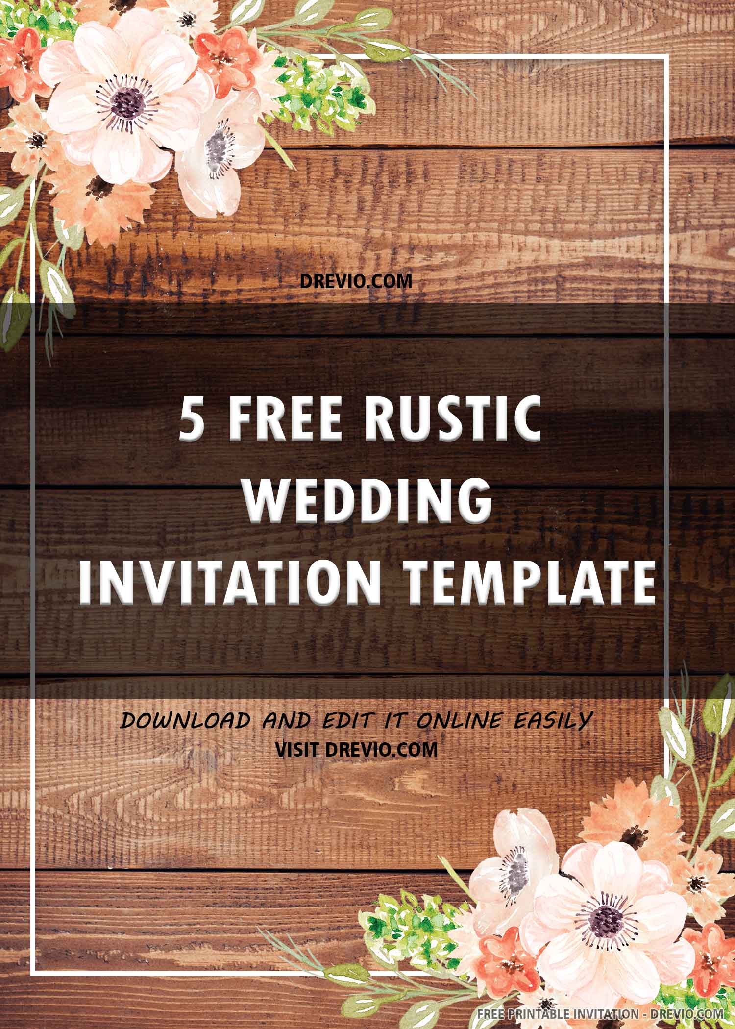 Free Rustic Printable Invitation