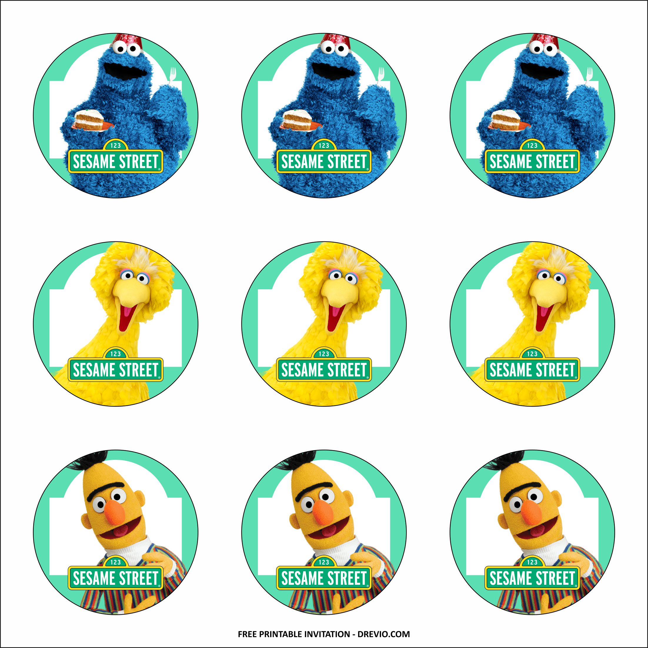 FREE PRINTABLE) – Sesame Street Birthday Party Kits Templates In Sesame Street Label Templates