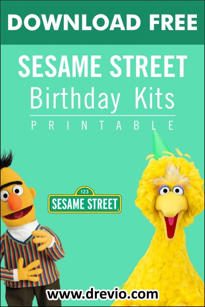 Invitation Template of (FREE PRINTABLE) - Sesame Street Birthday Party Kits Templates 7