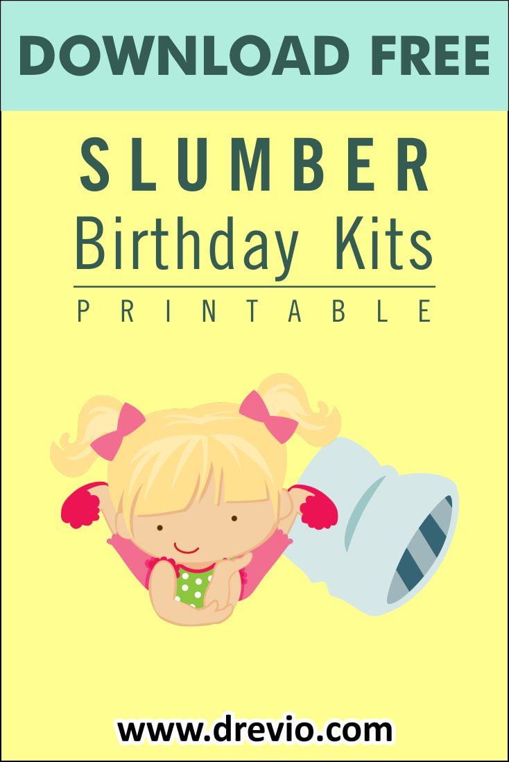 Invitation Template of (FREE PRINTABLE) - Slumber Birthday Party Kits Templates 8