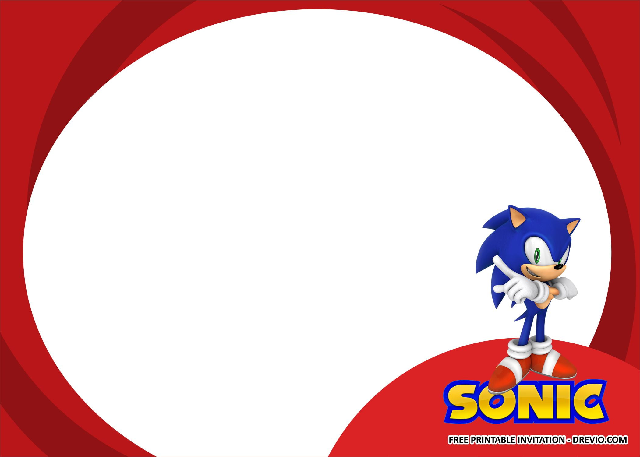(FREE PRINTABLE) Sonic the Hedgehog Birthday Party Kits Templates