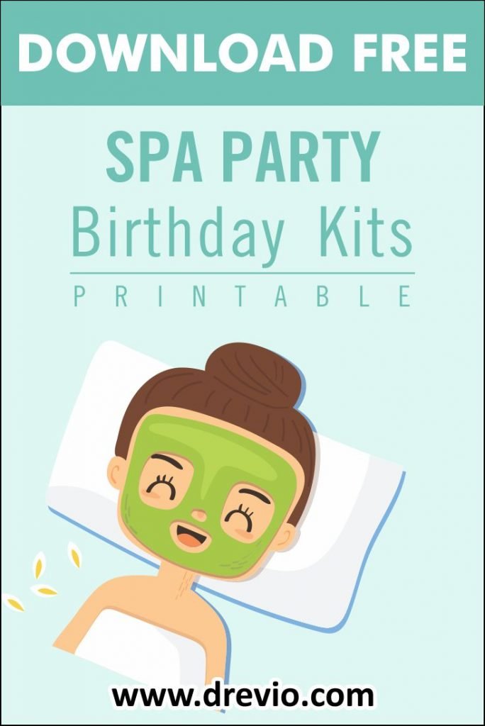 Invitation Template of (FREE PRINTABLE) - Spa Party Birthday Party Kits Templates 7