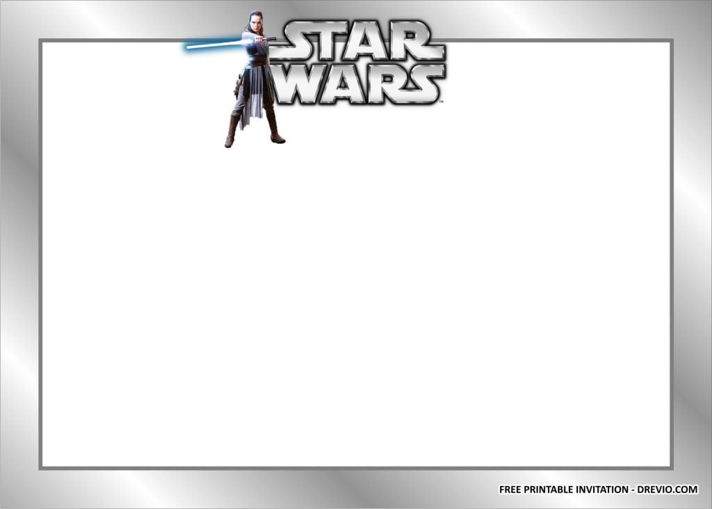 Invitation Template of (FREE PRINTABLE) - Star Wars Birthday Party Kits Template 2