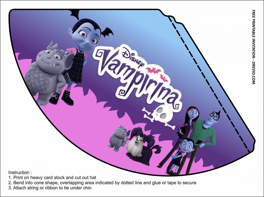 Invitation Template of (FREE PRINTABLE) - Vampirina Birthday Kits Templates 6