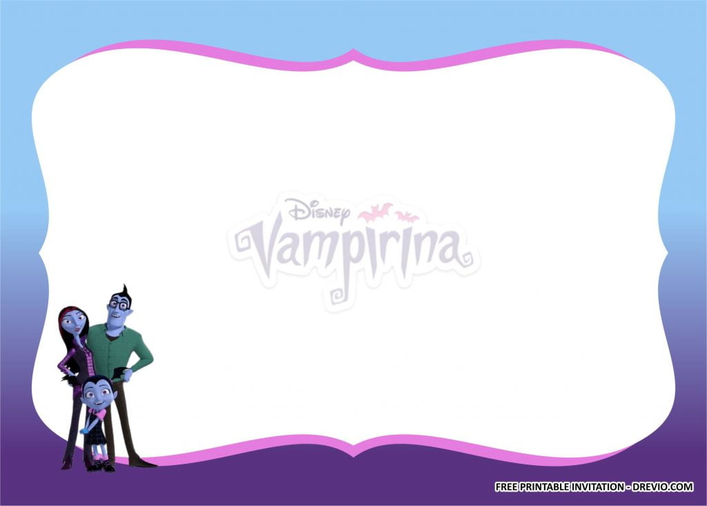 Invitation Template of (FREE PRINTABLE) - Vampirina Birthday Kits Templates 1