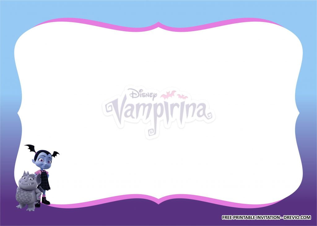 Invitation Template of (FREE PRINTABLE) - Vampirina Birthday Kits Templates 2