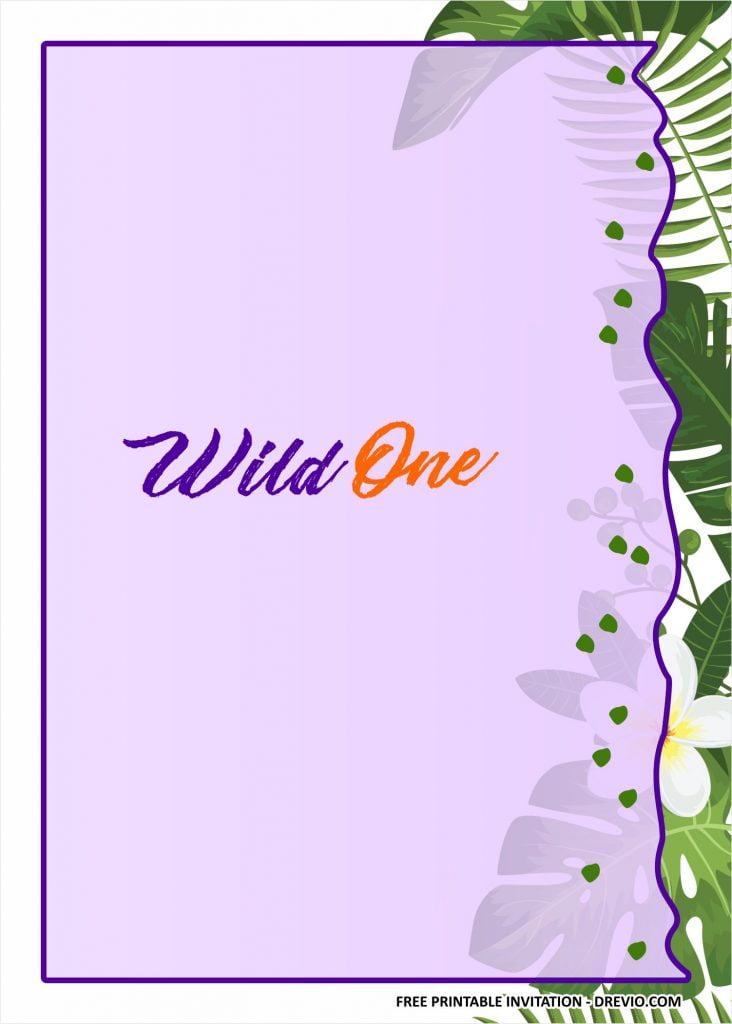 Invitation Template of (FREE PRINTABLE) - Wild One Birthday Party Kits Templates 2