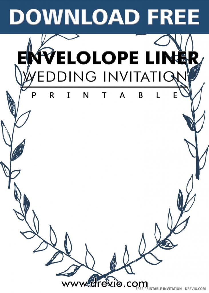 Invitation Template of (FREE PRINTABLE) – Envelope Liner Wedding Invitation Templates 1